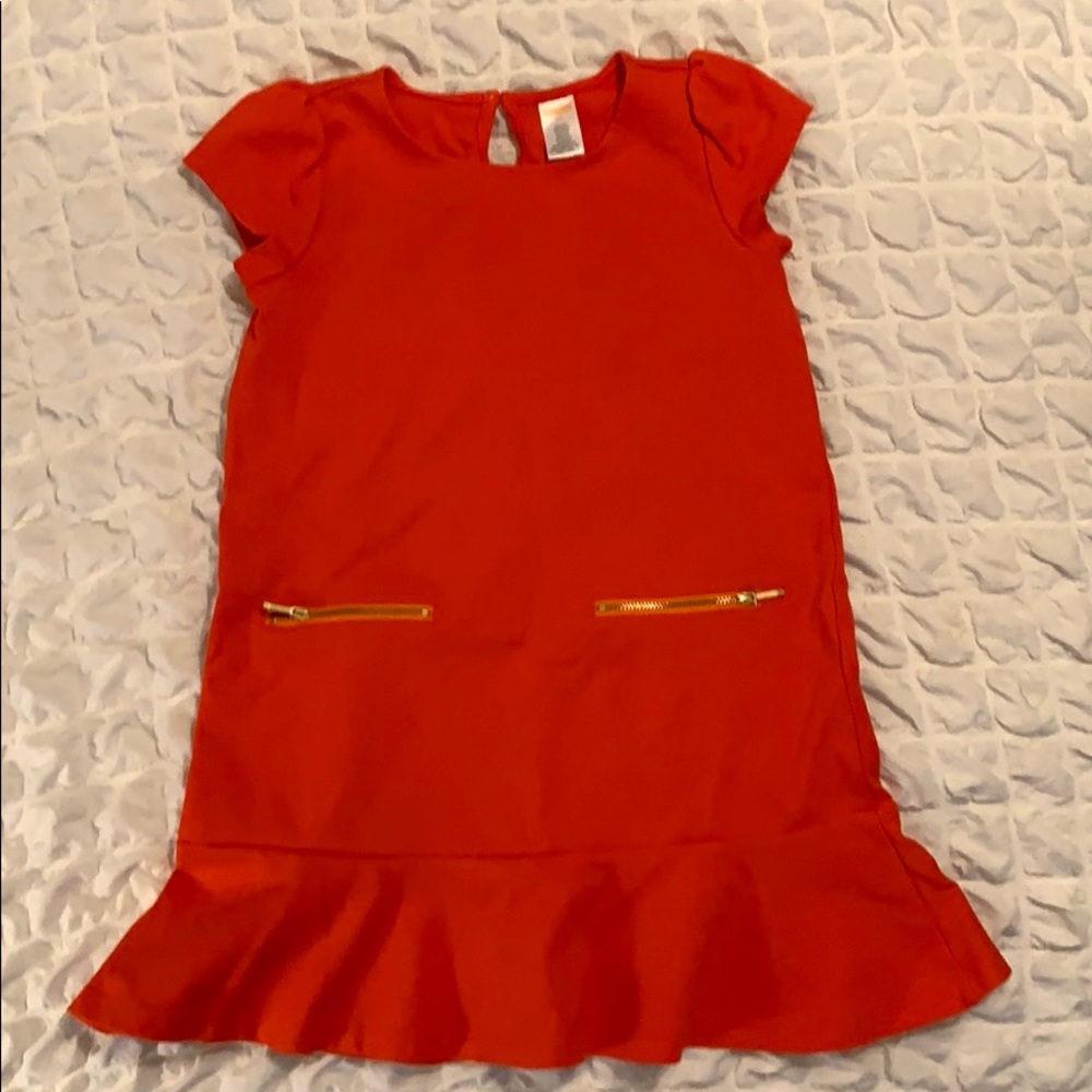 Gymboree orange dress with keyhole neck closure